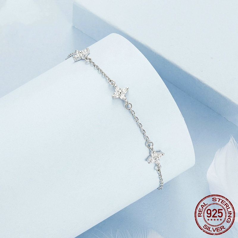 Creative S925 Sterling Silver Plated Platinum Bracelet