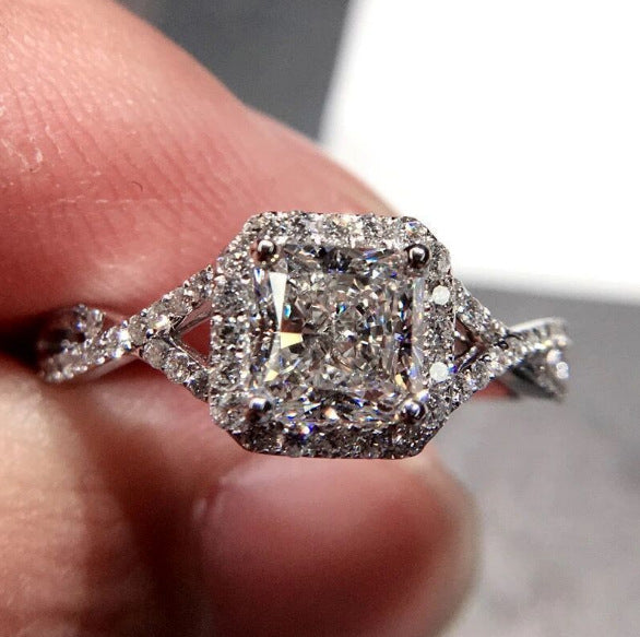 Love Diamond Heart Shaped Ring