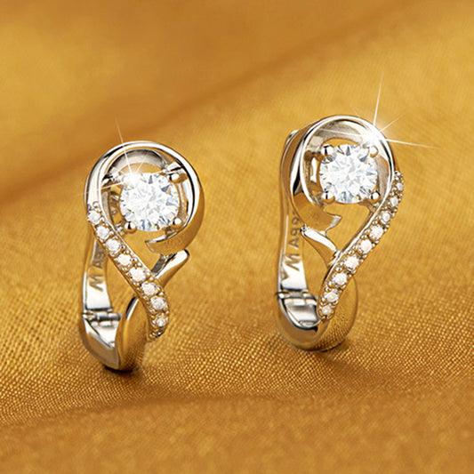Classic Silver Elegant Musical Note Earrings