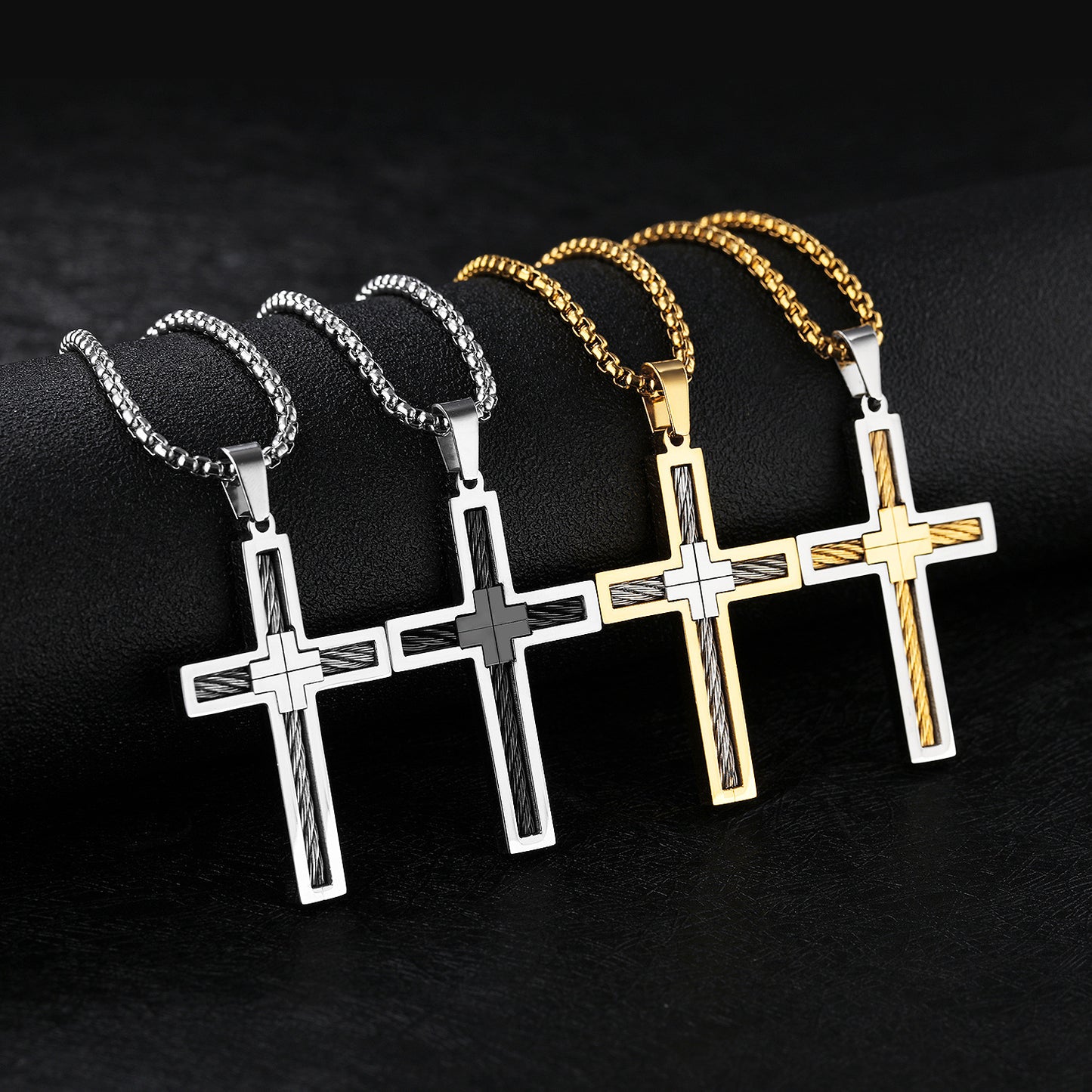Mens Cross Necklace Trendy Men's Pendant