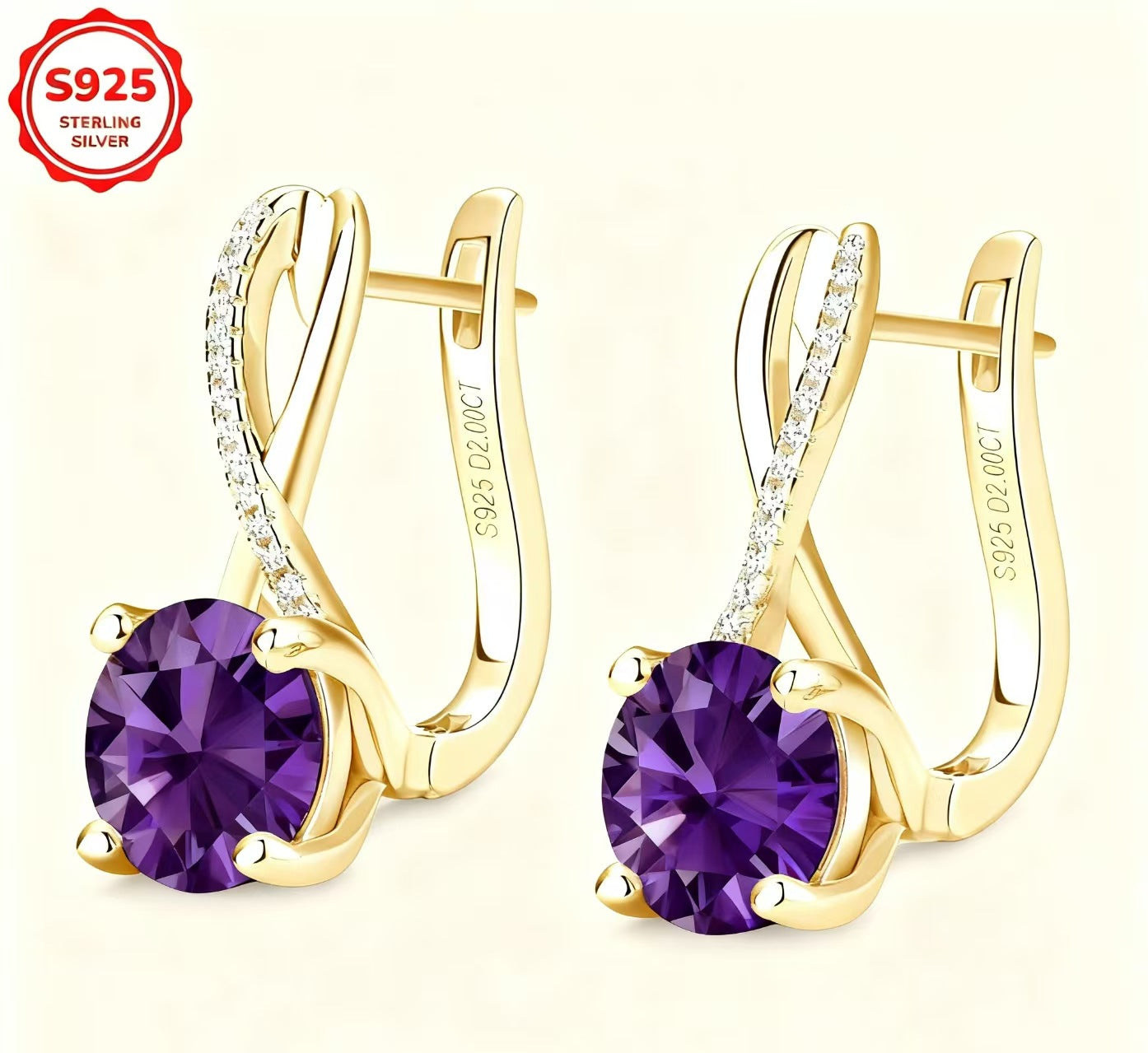 Fashionable All-Match Moissanite Earrings