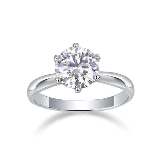 D-Color Moissanite 1-Carat Classic Couple Rings