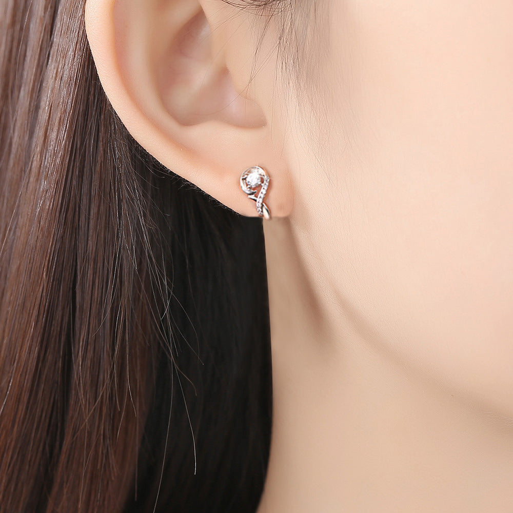 Classic Silver Elegant Musical Note Earrings